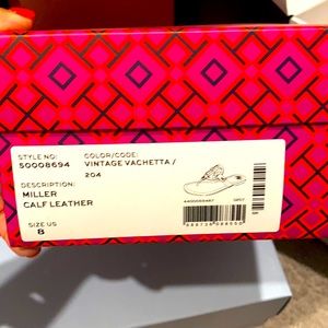 Tory Burch Miller calf leather vintage vachetta flats size 8